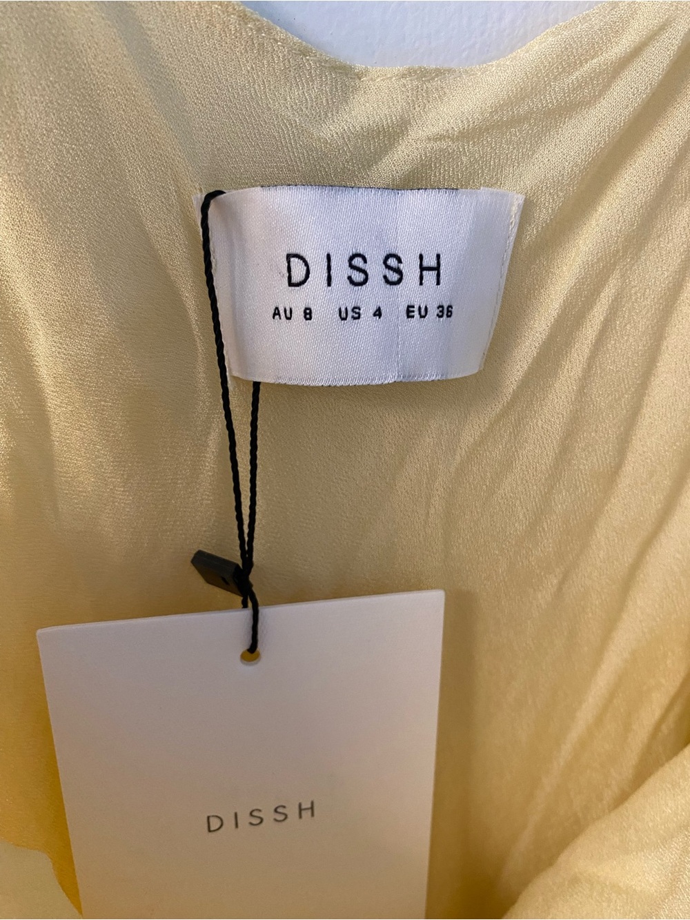 NWT DISSH Johnny Lemon Cowl Neck Midi Dress Size AU 8/US 4 - Picture 3 of 10